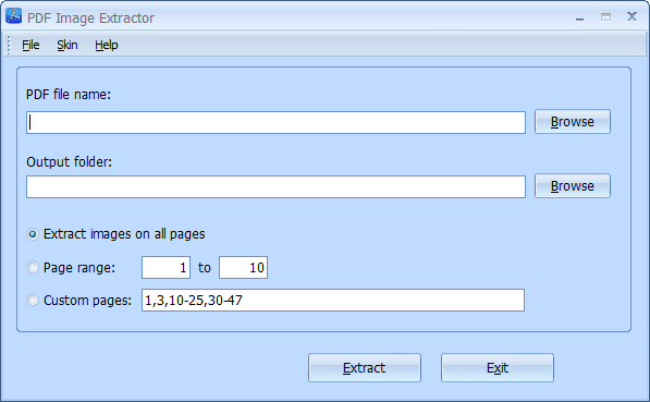 Screenshot for PDFArea PDF Image Extractor 2.0