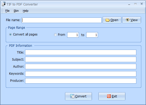 Screenshot for PDFArea TIF to PDF Converter 6.0